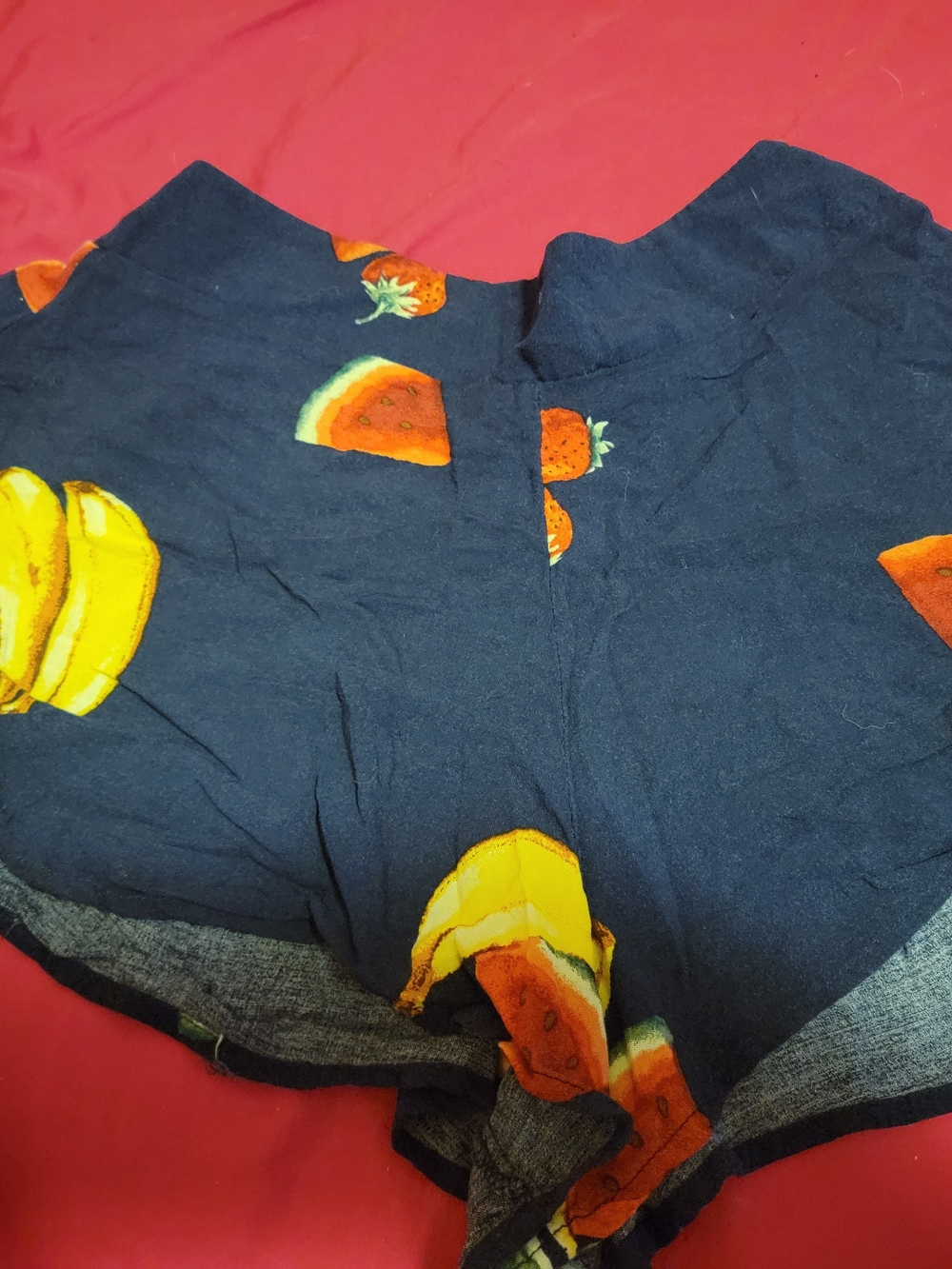 Forever 21 Navy Blue Fruit-Print Kids Shorts